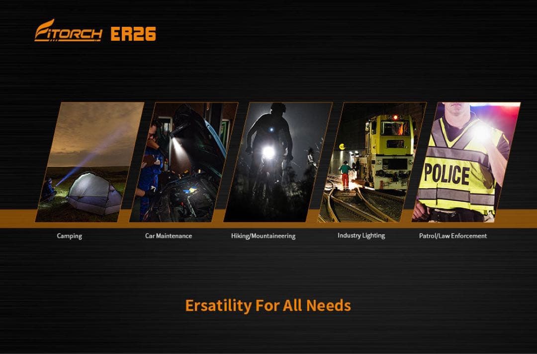 Fitorch ER26 高輝度1380LM 調整可LEDライト 防水