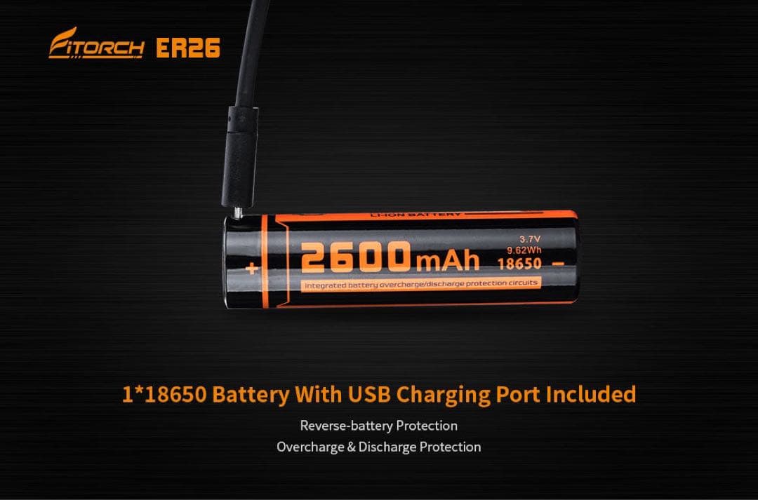 Fitorch ER26 高輝度1380LM 調整可LEDライト 防水