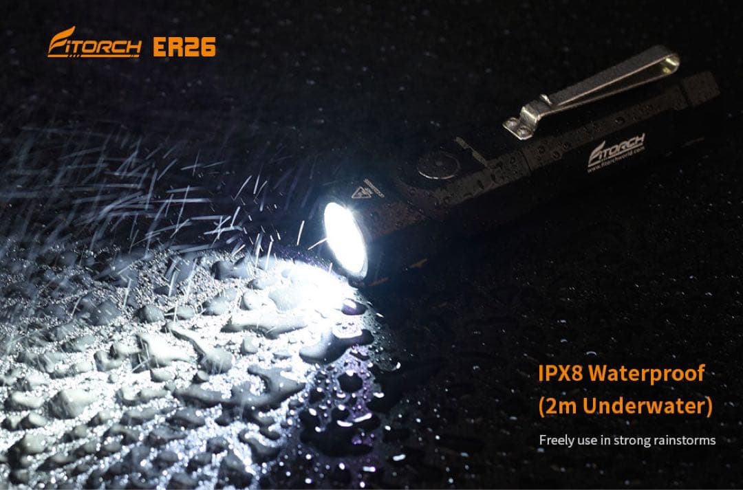 Fitorch ER26 高輝度1380LM 調整可LEDライト 防水