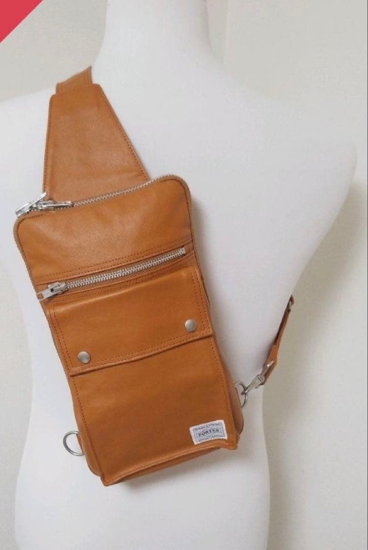 【新品未使用】PORTER ポーター　フリースタイル ボディバッグ　キャメル