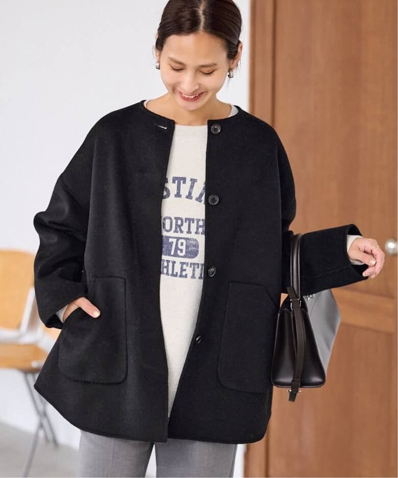 【新品・タグ付き】FRAMEWORKのハミルトンリバークルーネックコート