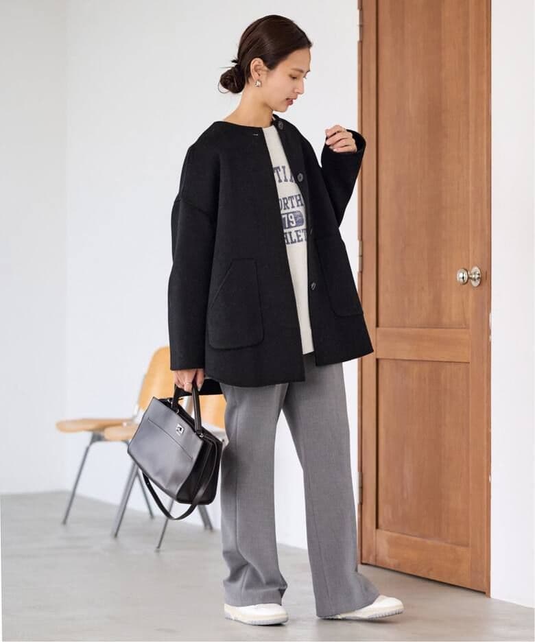 【新品・タグ付き】FRAMEWORKのハミルトンリバークルーネックコート