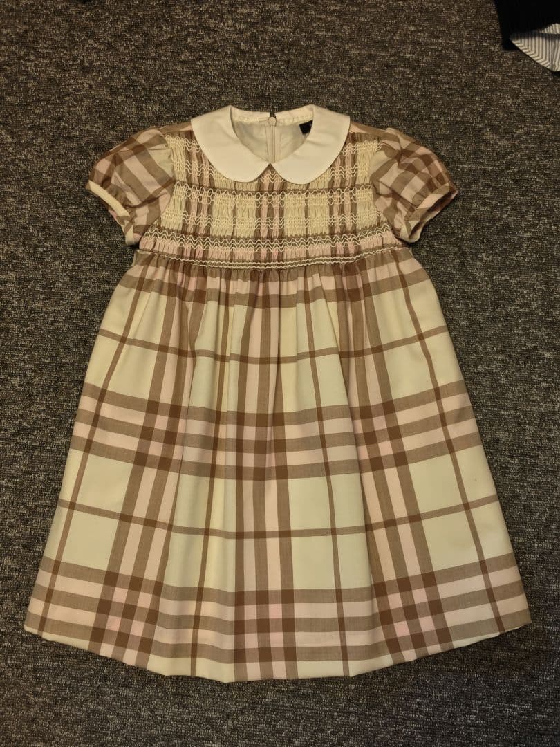 チェック柄 半袖ワンピース 110cm