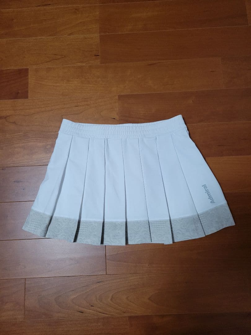 Admiral　ウェア　キルトプリントヘムプリーツスコート　ホワイト　M