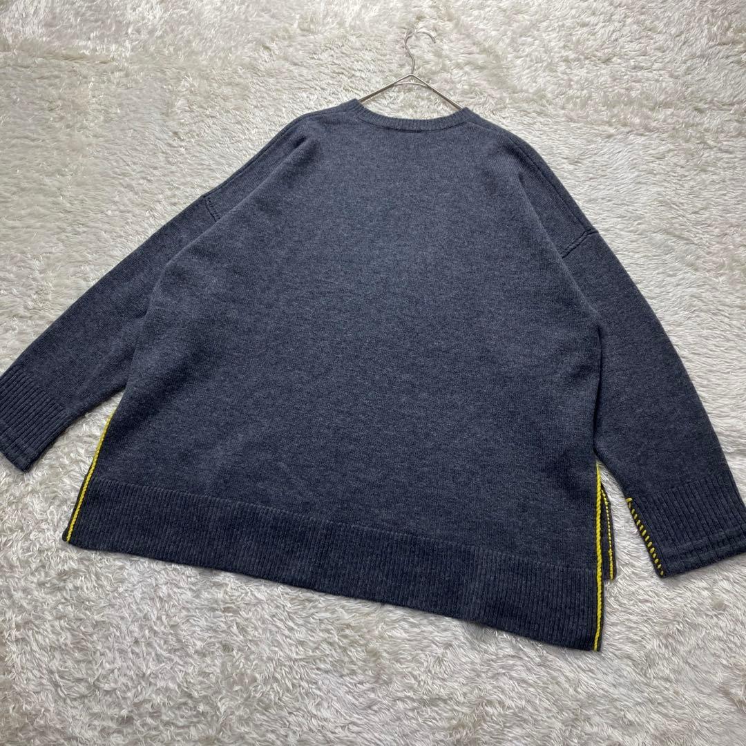 23AW✨ エンフォルド ルーズボックスプルオバーニット　サイドスリット　グレー