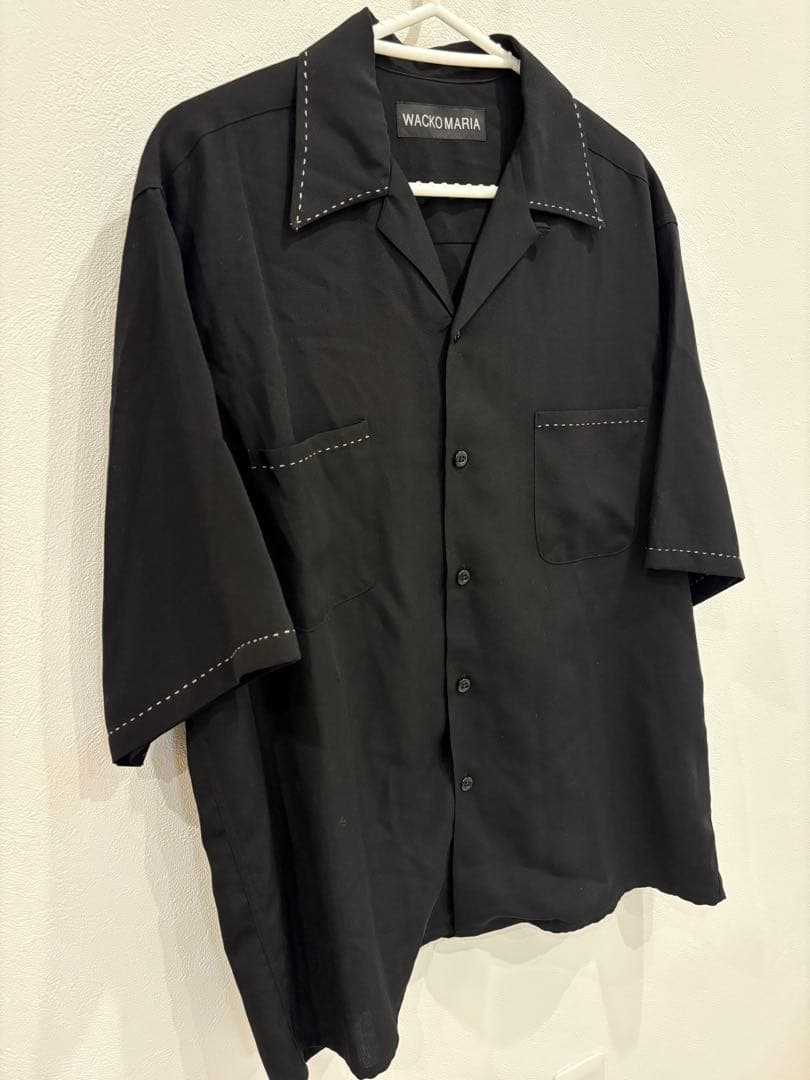 【未使用】WACKO MARIA 50's オープンカラーシャツ ブラックM