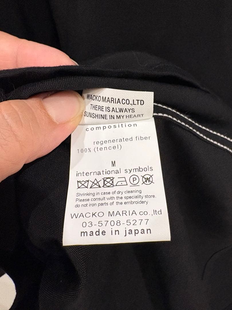 【未使用】WACKO MARIA 50's オープンカラーシャツ ブラックM