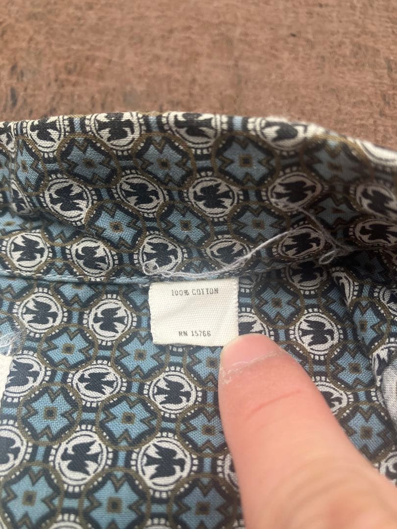 50s〜60s サンダーバード 長袖ボタンダウンシャツ 3点留め ヴィンテージ