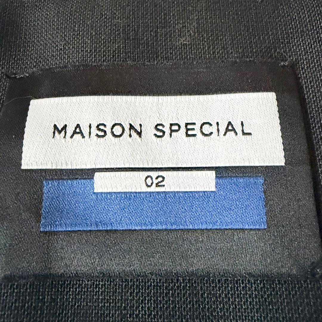 6201 美品✨ メゾンスペシャル レイルローダーシャツ 半袖 02 ブラック