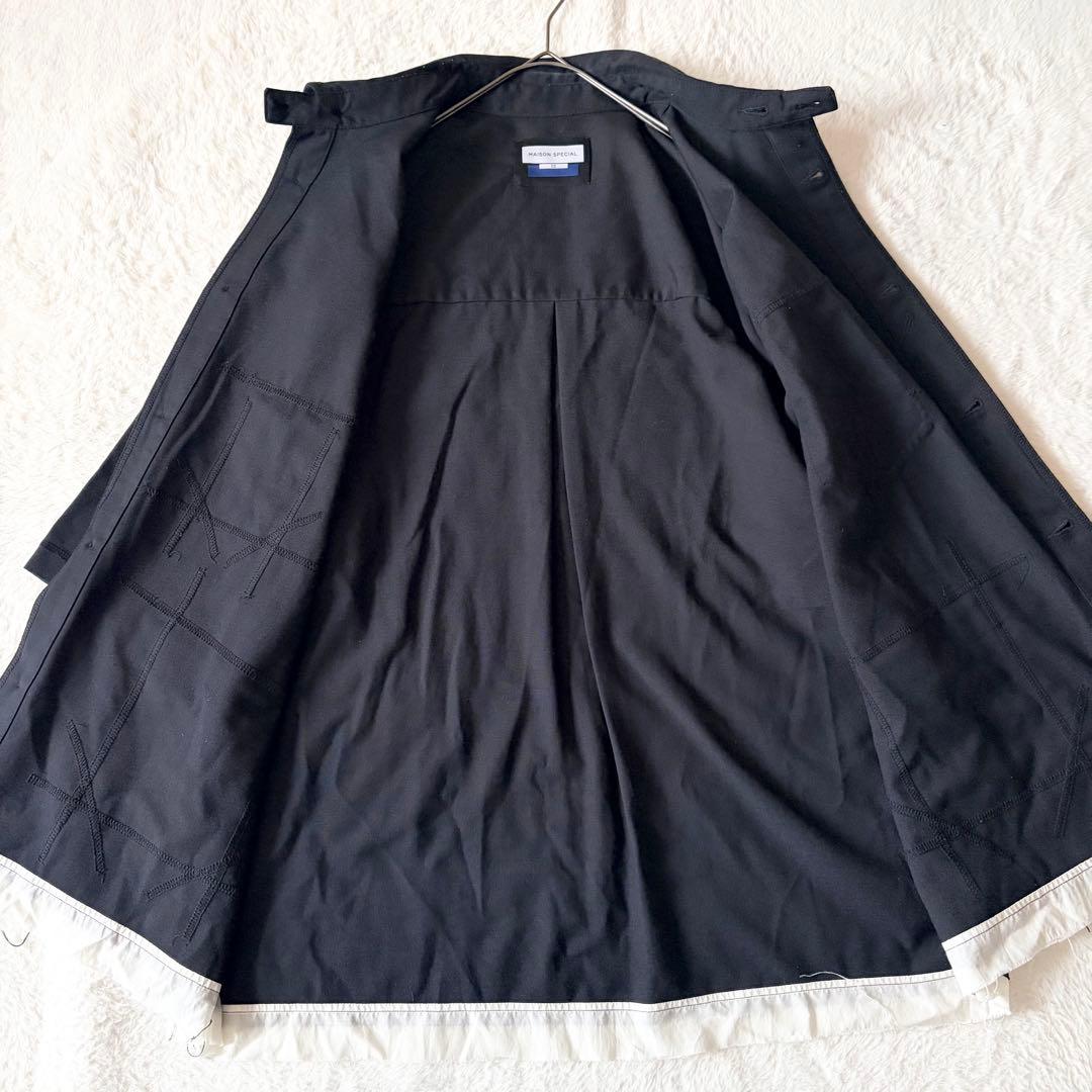 6201 美品✨ メゾンスペシャル レイルローダーシャツ 半袖 02 ブラック