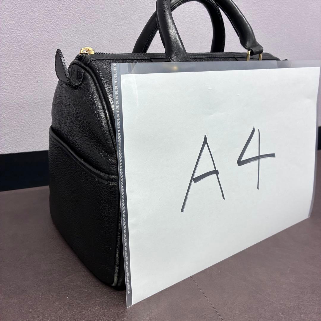 【鑑定済み】Burberry ミニボストンバッグ ブラック