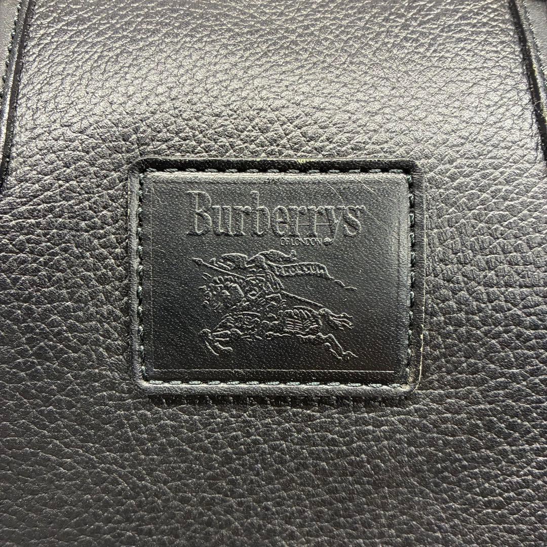 【鑑定済み】Burberry ミニボストンバッグ ブラック