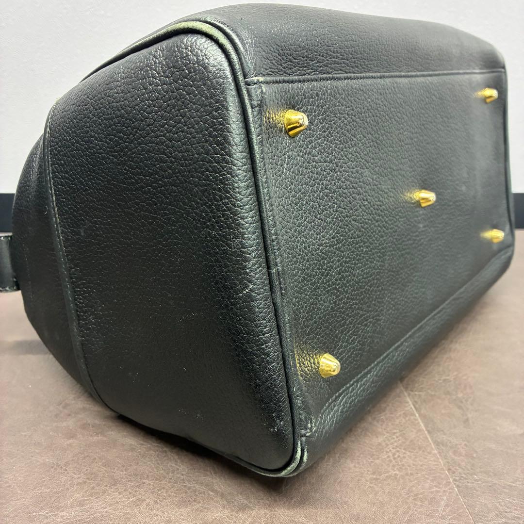 【鑑定済み】Burberry ミニボストンバッグ ブラック