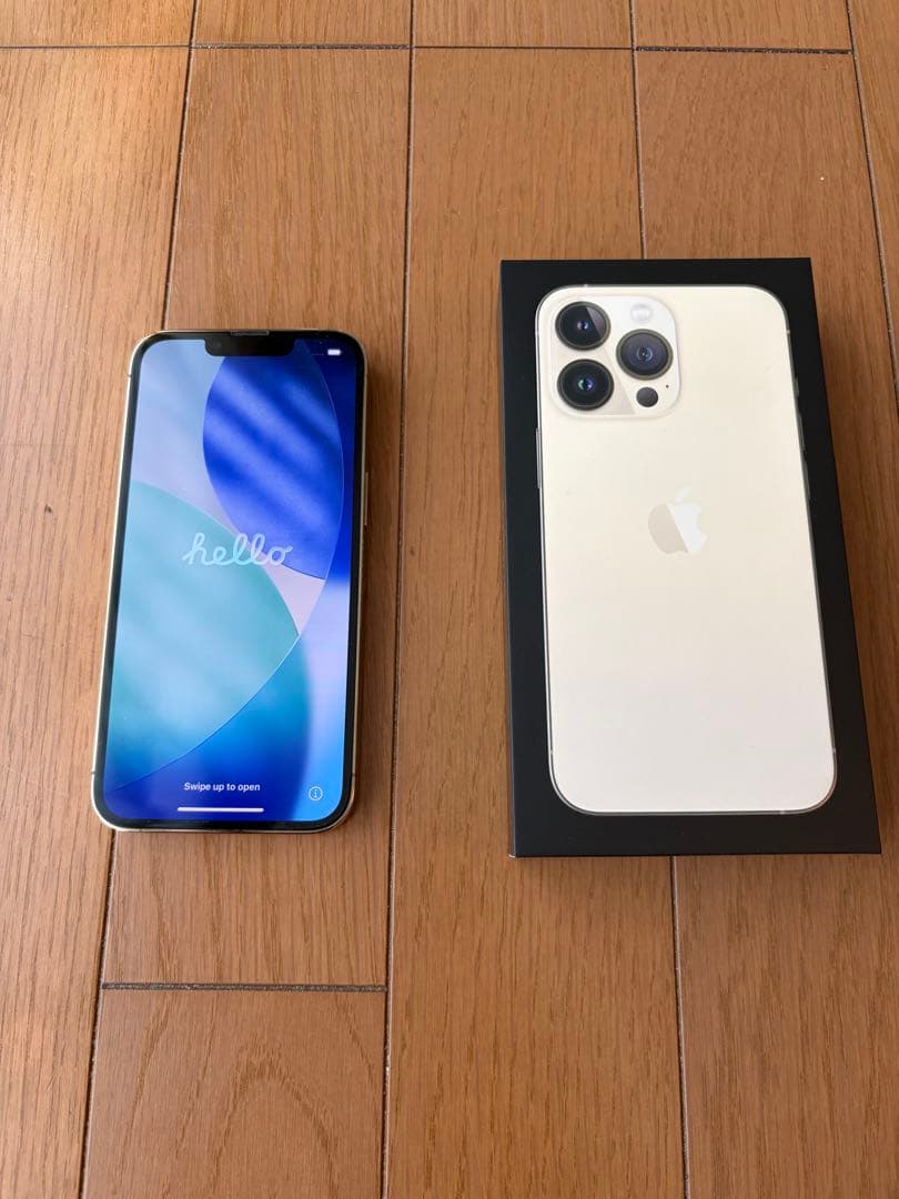 iPhone13 Pro 256GB ゴールドSIMフリー バッテリー84% 箱