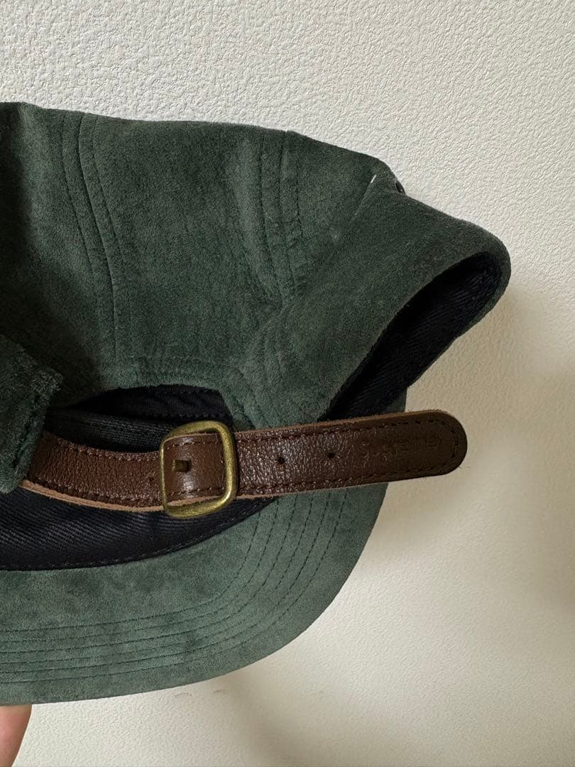 Supreme オリーブ スエードキャップ