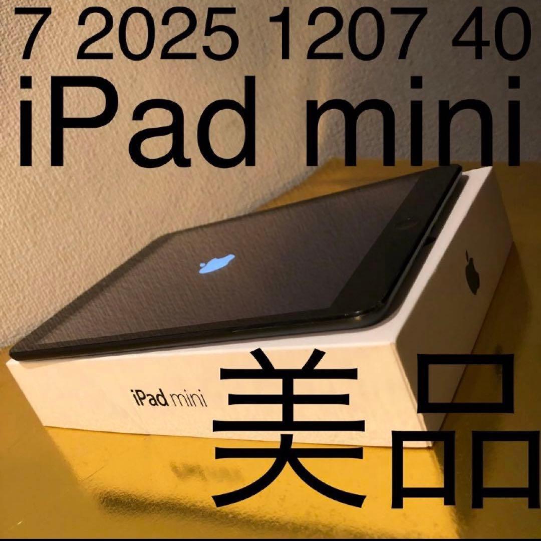 7 2025 120740 美品 iPad mini アイパッドミニ 黒ブラック