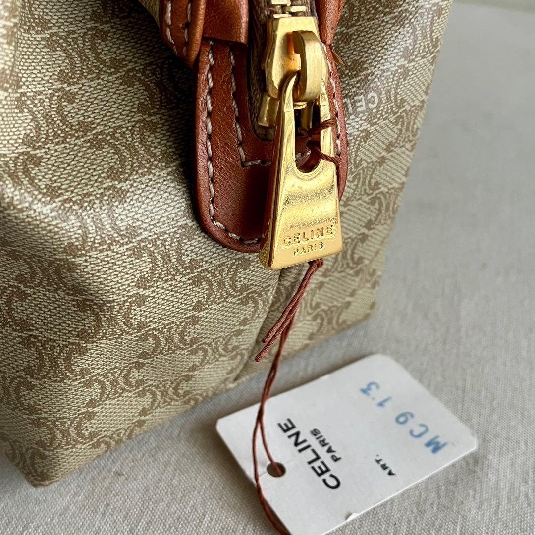 バッグ Celine Macadam Vanity Pouch Bag Brown