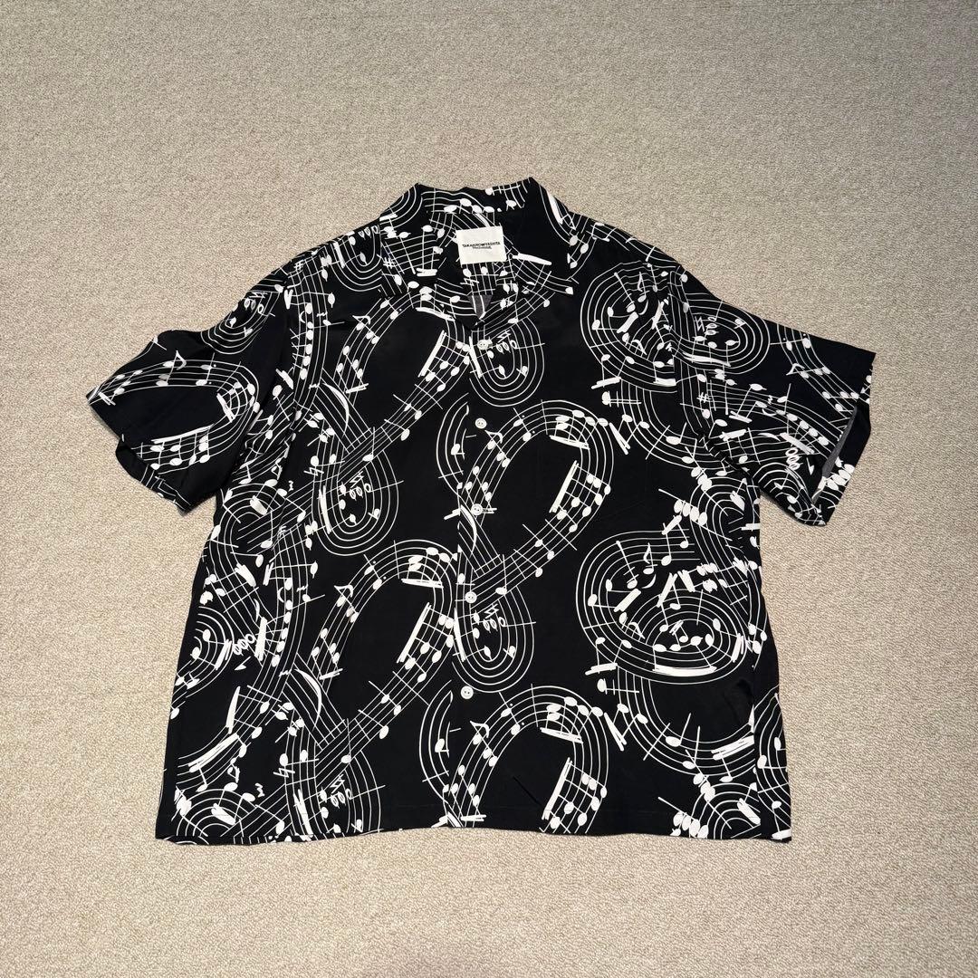 ソロイスト 音符柄 ハワイアンシャツ 44サイズ