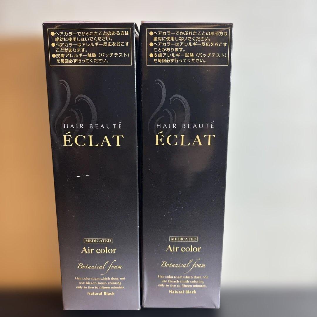ヘアボーテエクラ　エアカラーフォーム（ナチュラルブラック）150g 2本セット