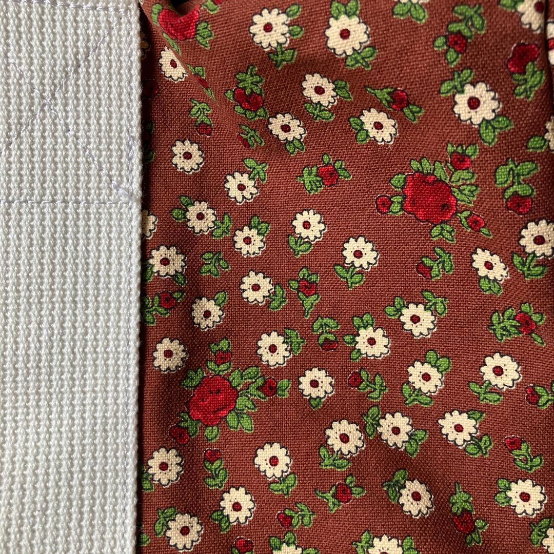 ベルンハルトウィルヘルム　花柄ボストンバッグ ブラウン