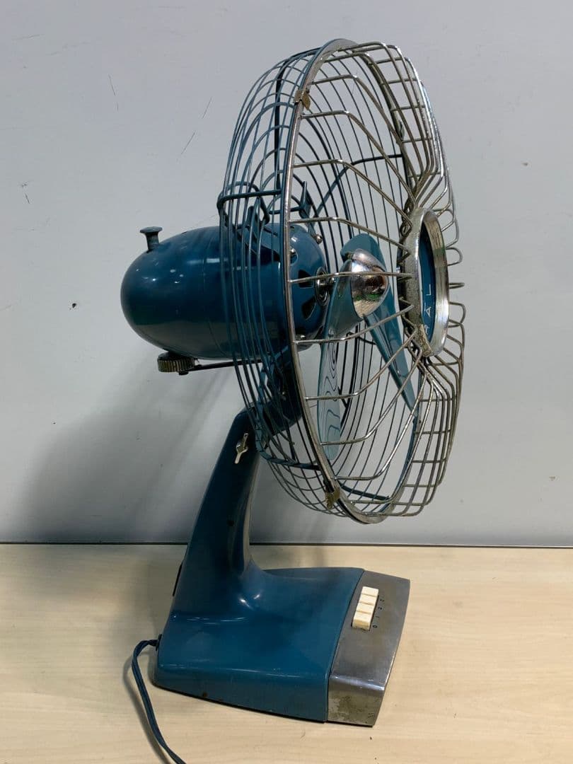レトロ青 扇風機 ヴィンテージアンティ―クEF-319 30cm [ジャンク品]