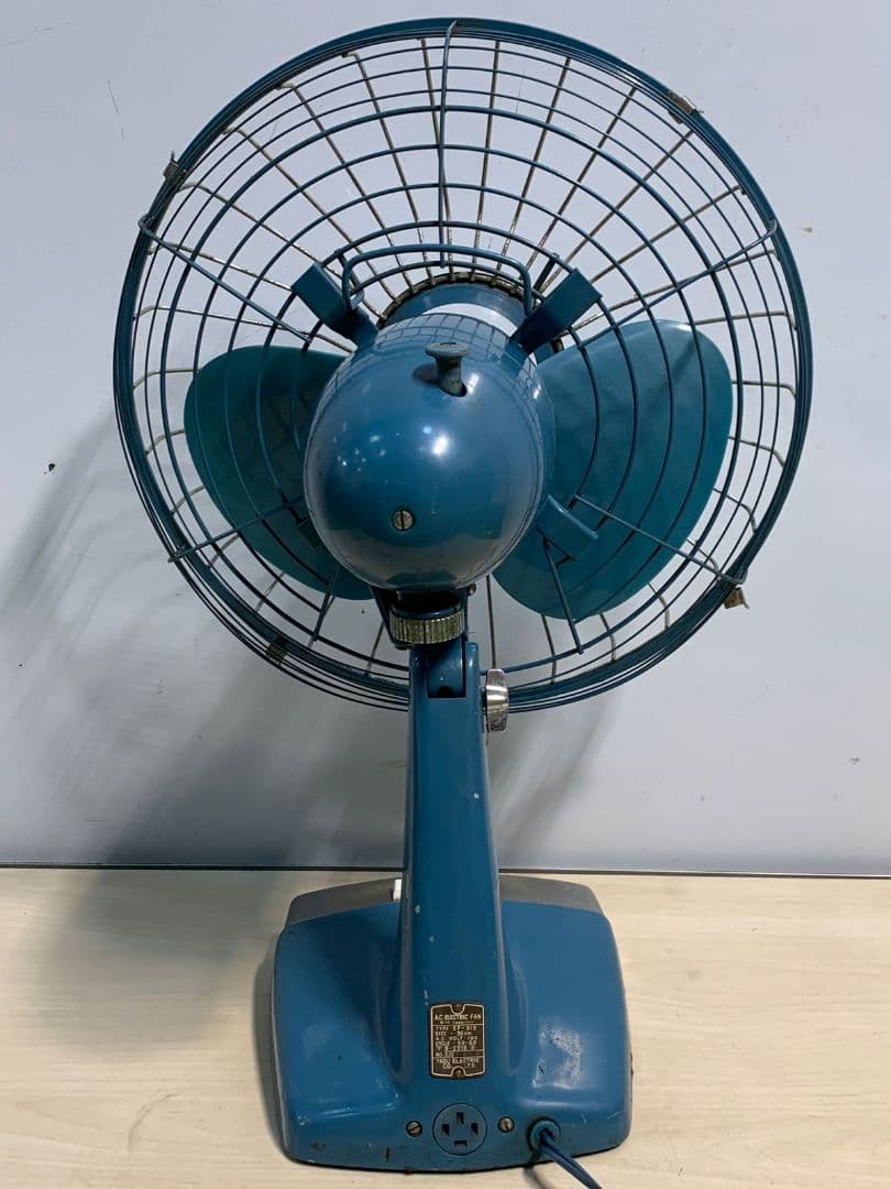 レトロ青 扇風機 ヴィンテージアンティ―クEF-319 30cm [ジャンク品]