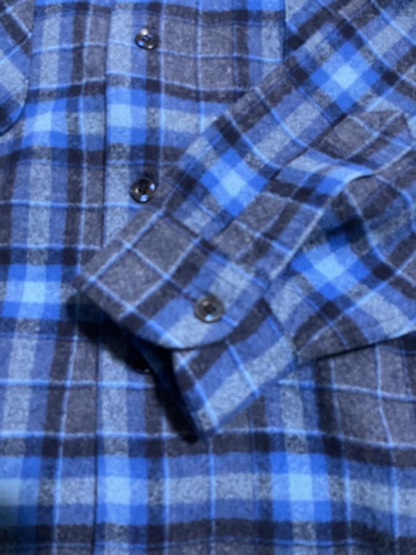 Pendleton 70s ウール ボードシャツ USA製 ブルー 好配色