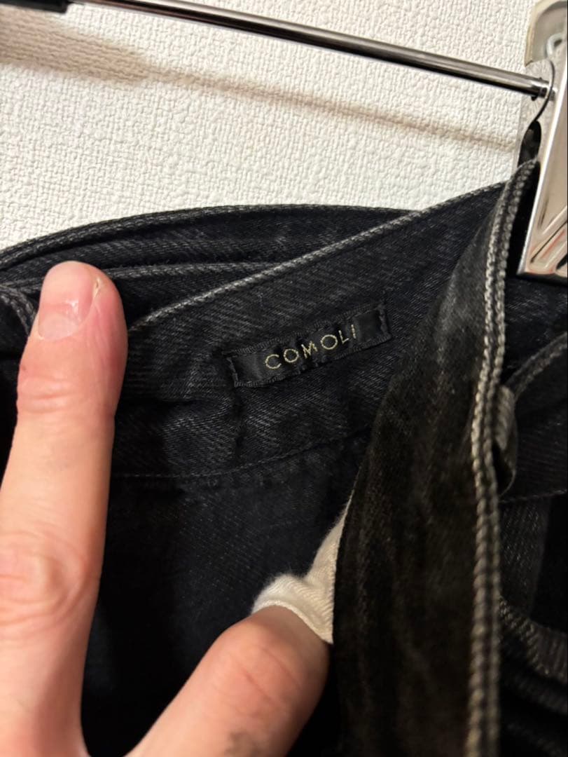 19ss comoli デニムベルテッドパンツ ベルテッドデニムパンツ コモリ