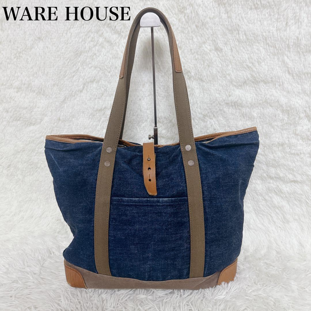 WARE HOUSE ウエアハウス　デニムトートバッグ　肩掛け　A4