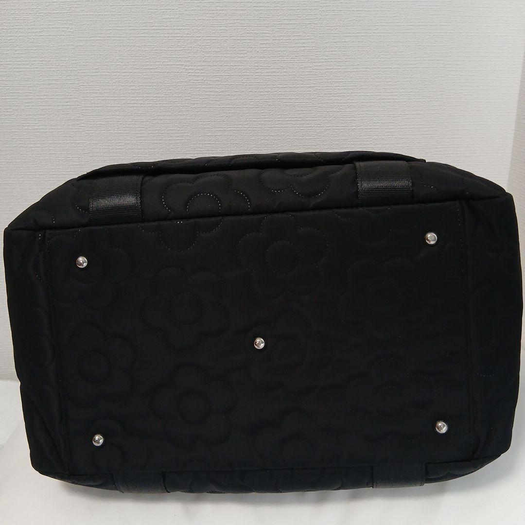 MARY QUANT 2way キルト ディジーボストンバッグ ブラック 大容量