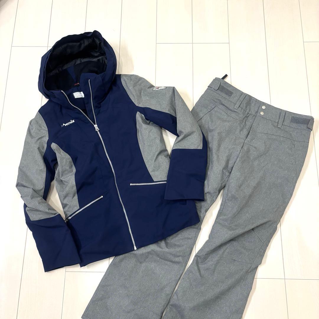 フェニックス レディーススキーウェア上下 ネイビー✖️グレー
