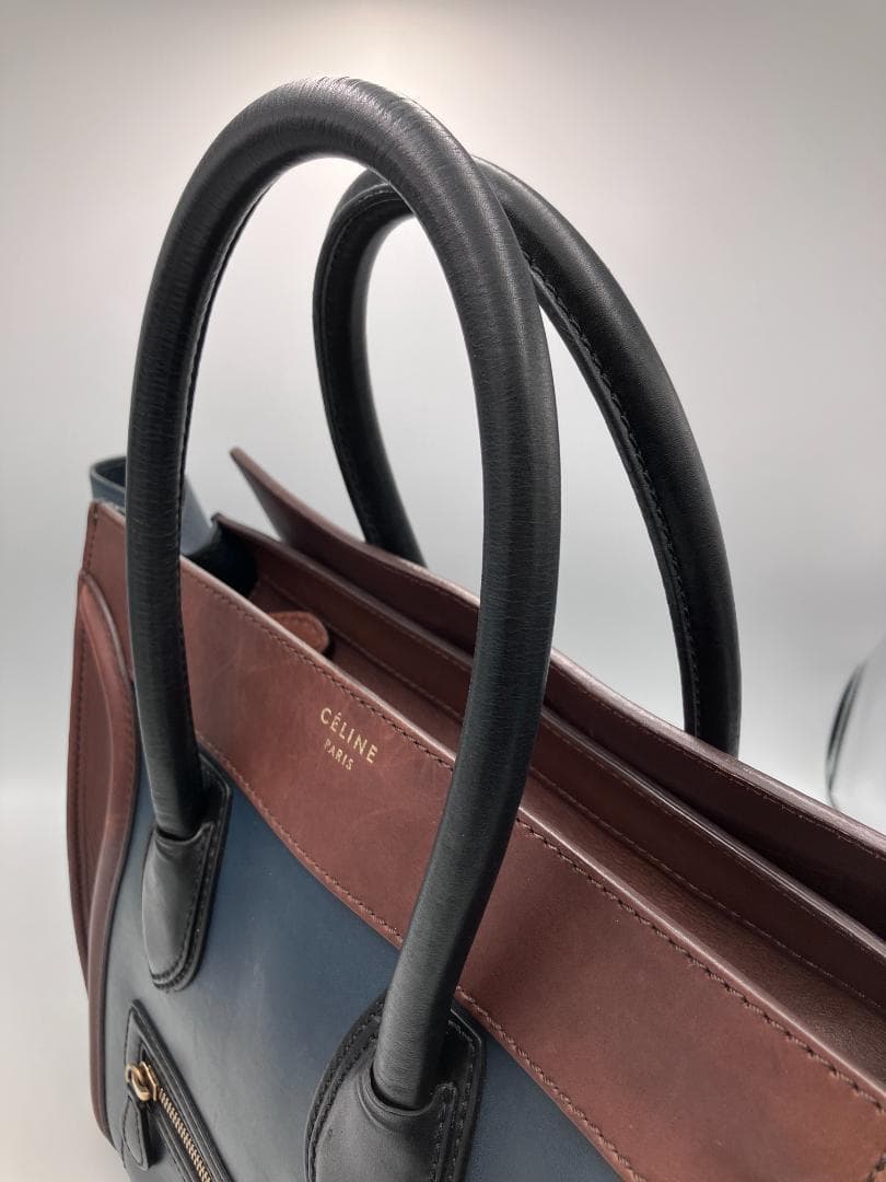 CELINE セリーヌ ラゲージ ミニ ショッパー ハンドバッグ レザー