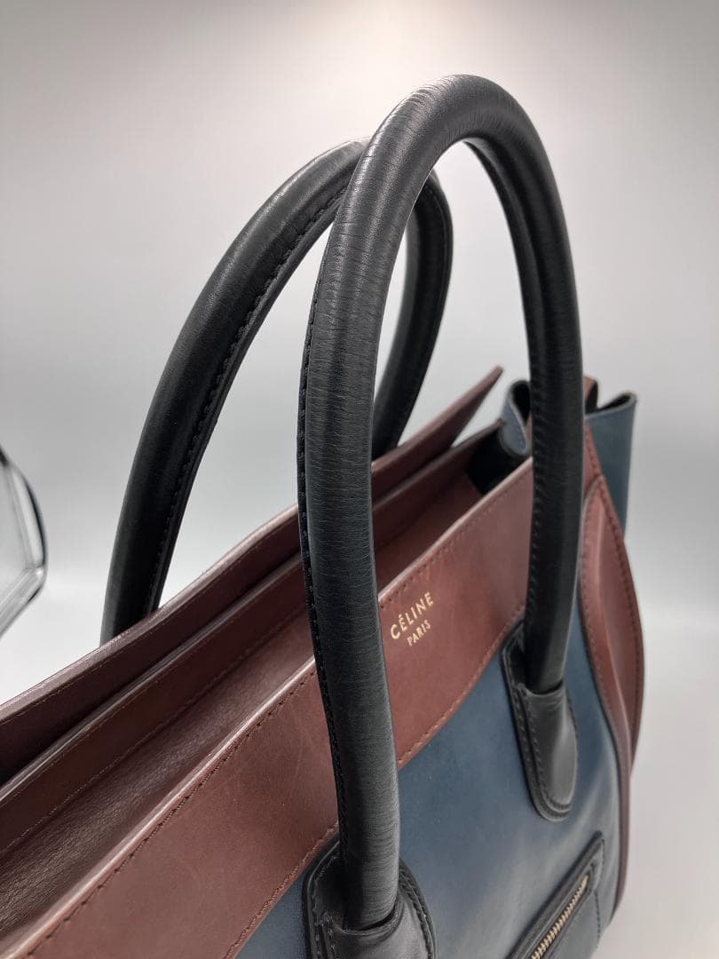 CELINE セリーヌ ラゲージ ミニ ショッパー ハンドバッグ レザー