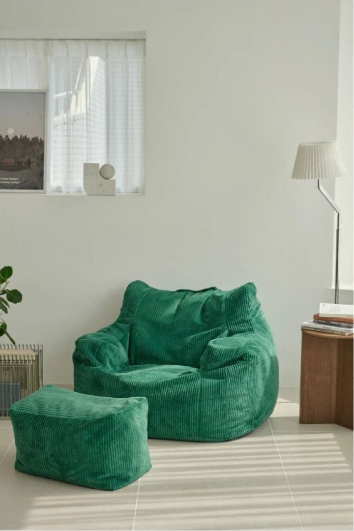 Loosy 1人掛けビーズクッション オットマン付き 説明をお読み下さい。