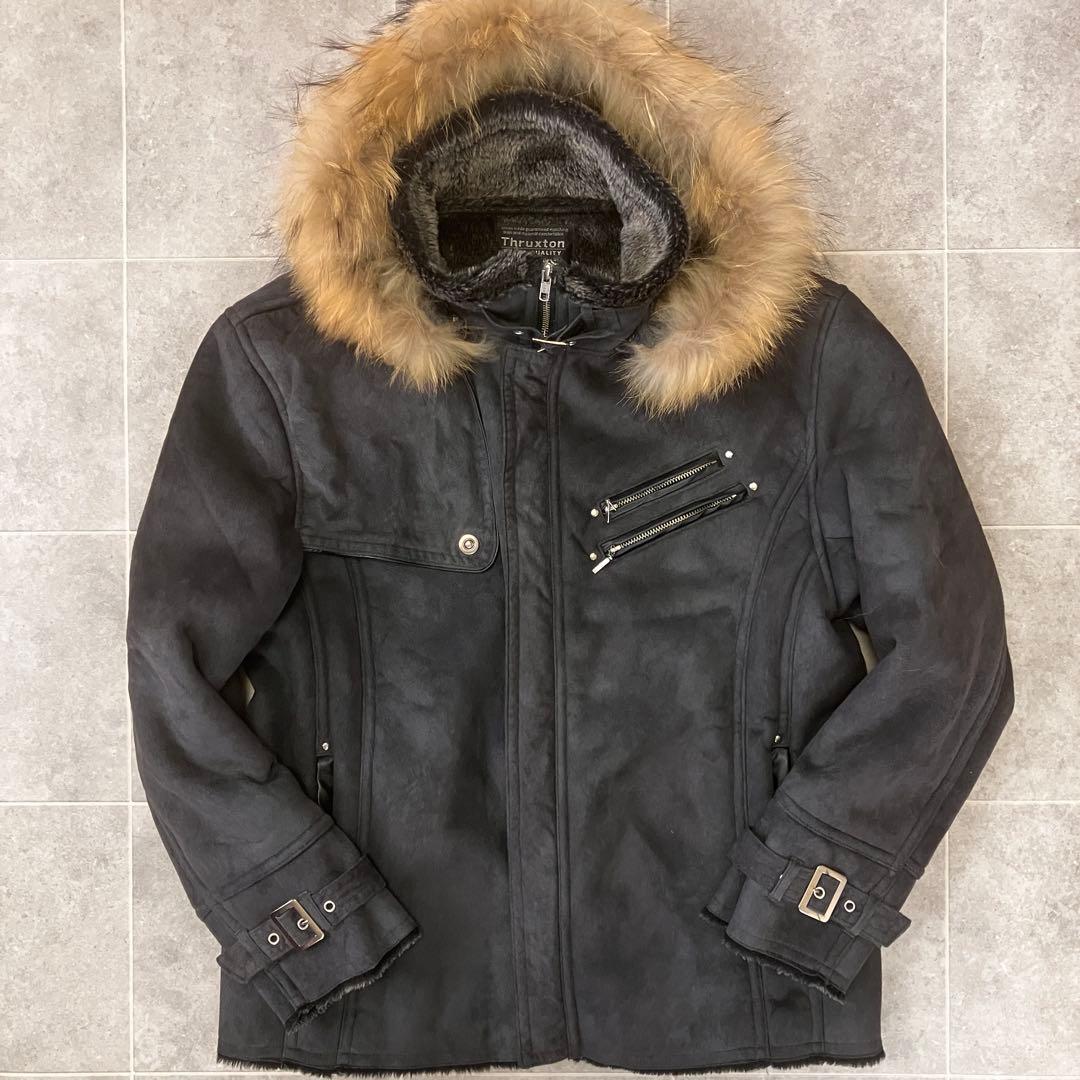 Y2K grunge 00s 平成 お兄系 ファー付きフェイクムートンジャケット