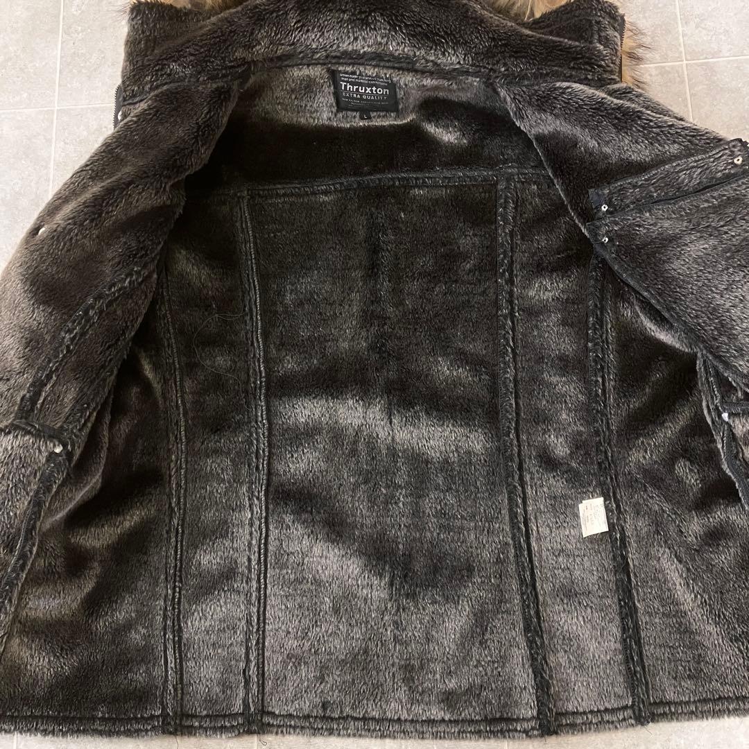 Y2K grunge 00s 平成 お兄系 ファー付きフェイクムートンジャケット