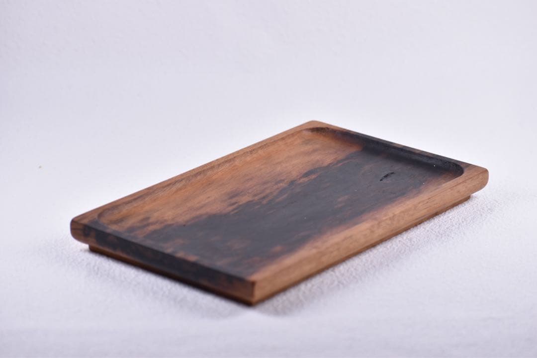 No.322黒柿小豆杢のトレー