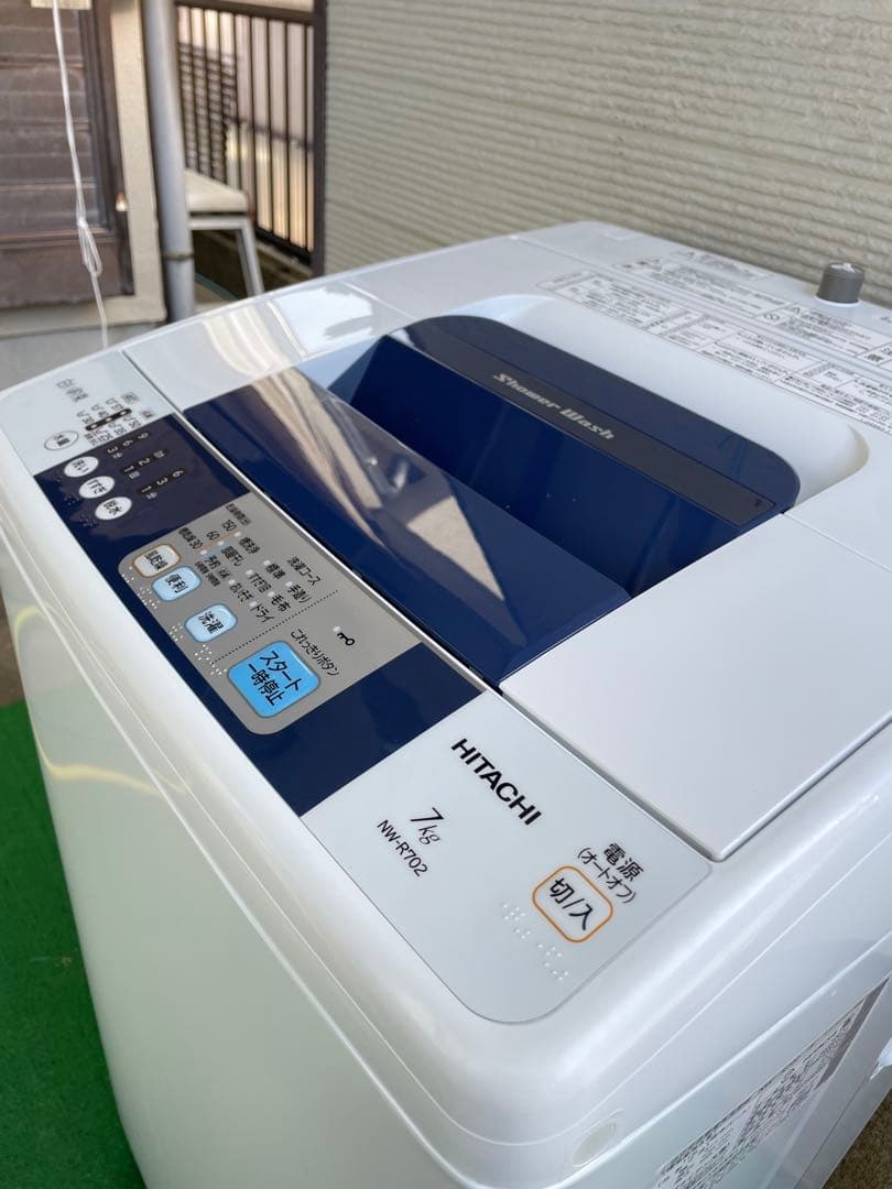 809日立 白い約束 7kg洗濯機 シャワー浸透洗浄 風乾燥機能付き コンパクト