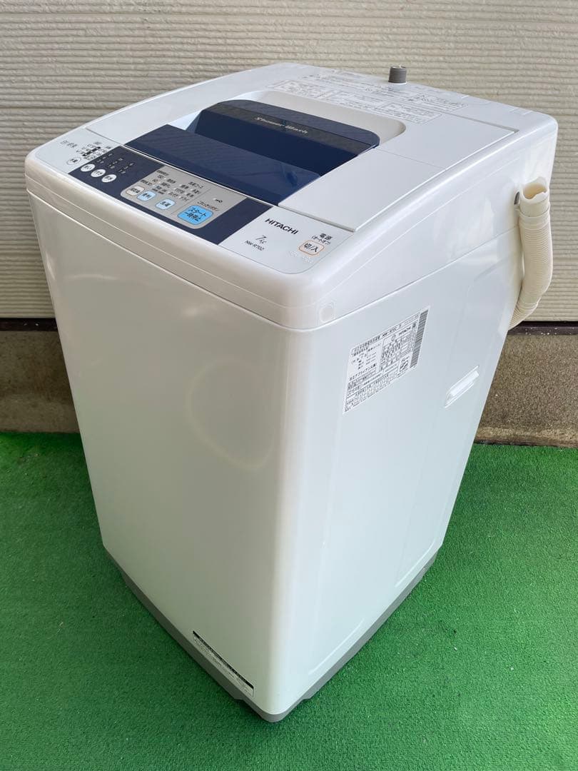809日立 白い約束 7kg洗濯機 シャワー浸透洗浄 風乾燥機能付き コンパクト