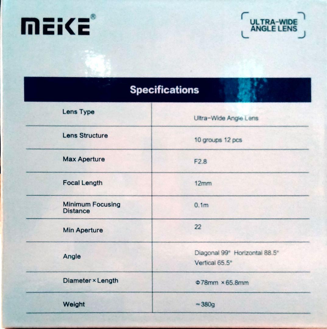 その他 MEIKE MK-12F2.8 ULTRAWIDE ANGLE LENS/MFT