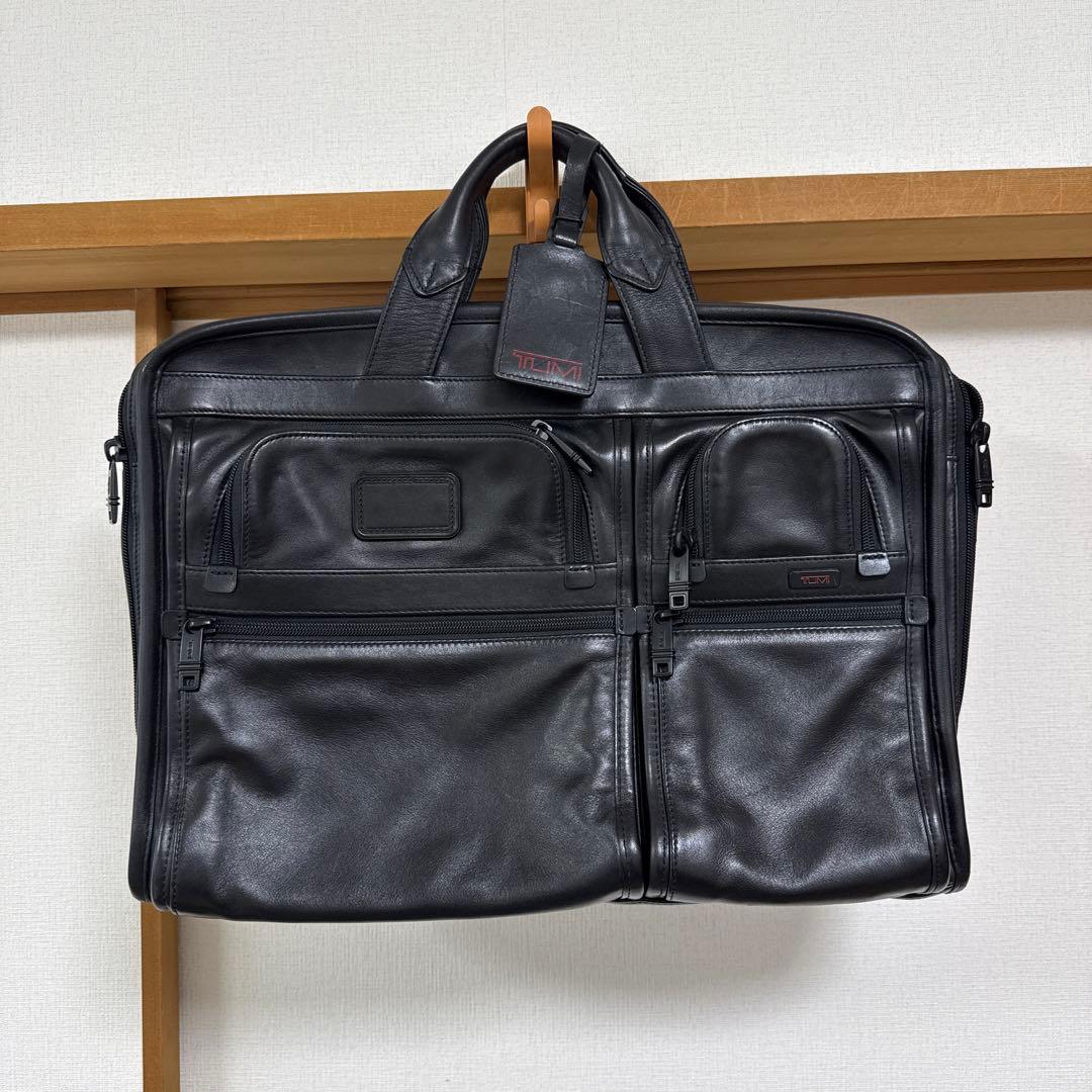 TUMI 2WAY 96114DHオールレザー ビジネスショルダートートバッグ
