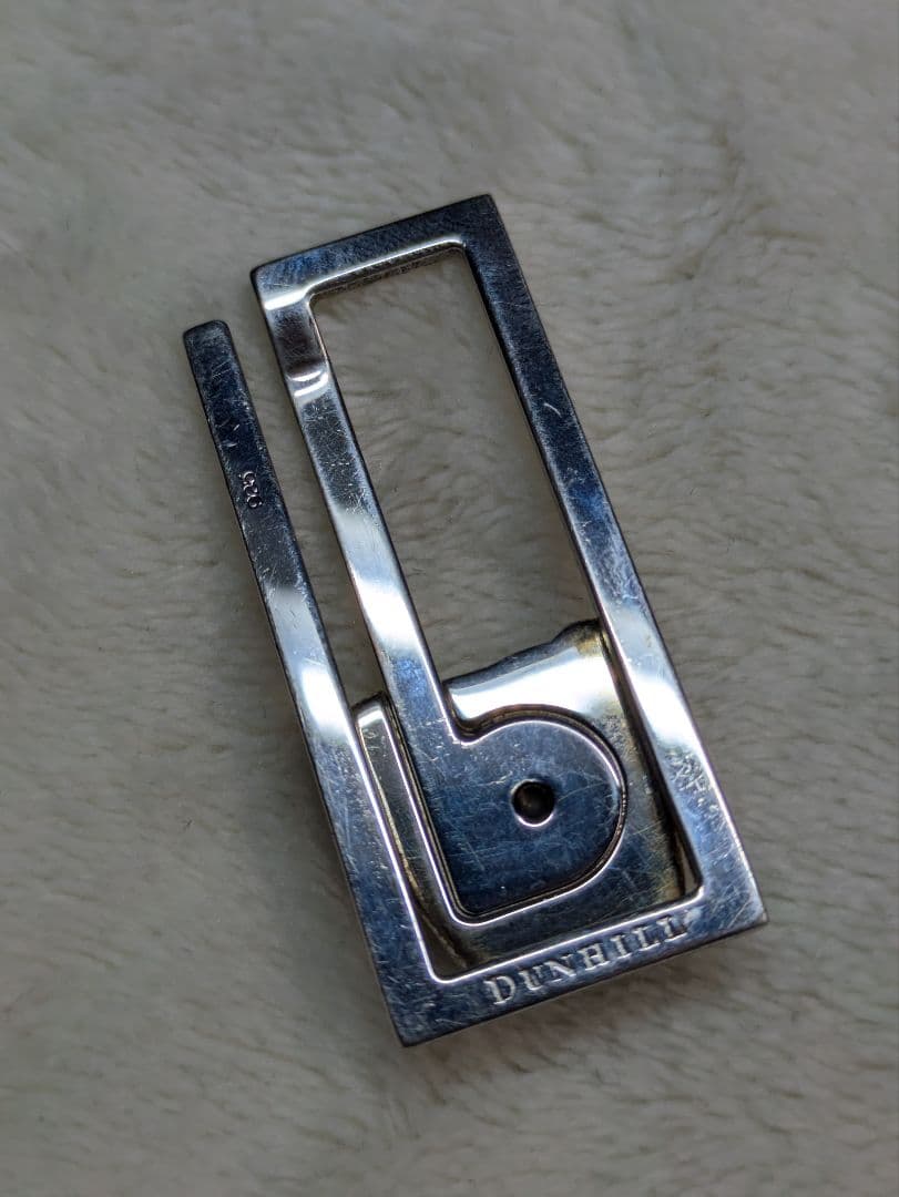 ダンヒル　マネークリップ　シルバー925　ブルドッグ　銀製　ライター