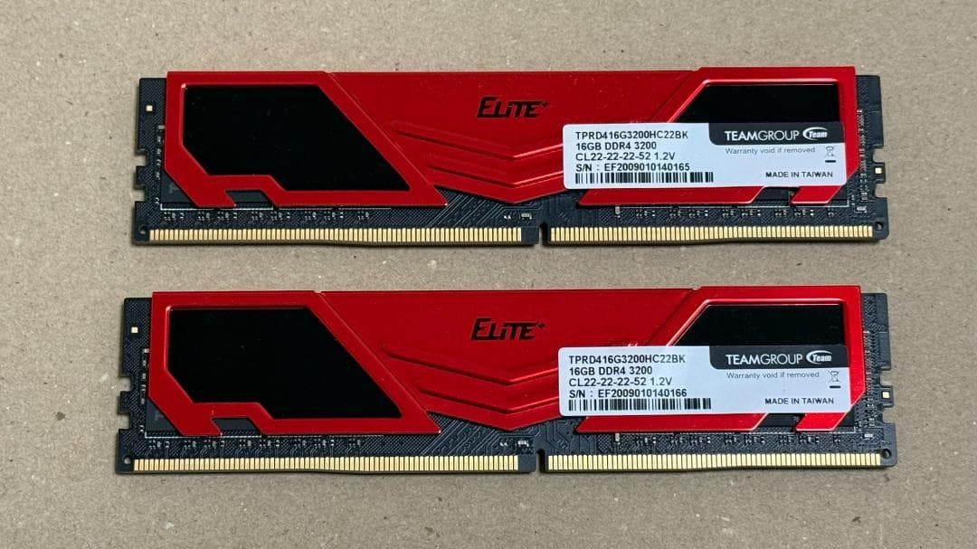 メモリー TEAMGROUP Elite+ DDR4 3200MHz 16GB x 2