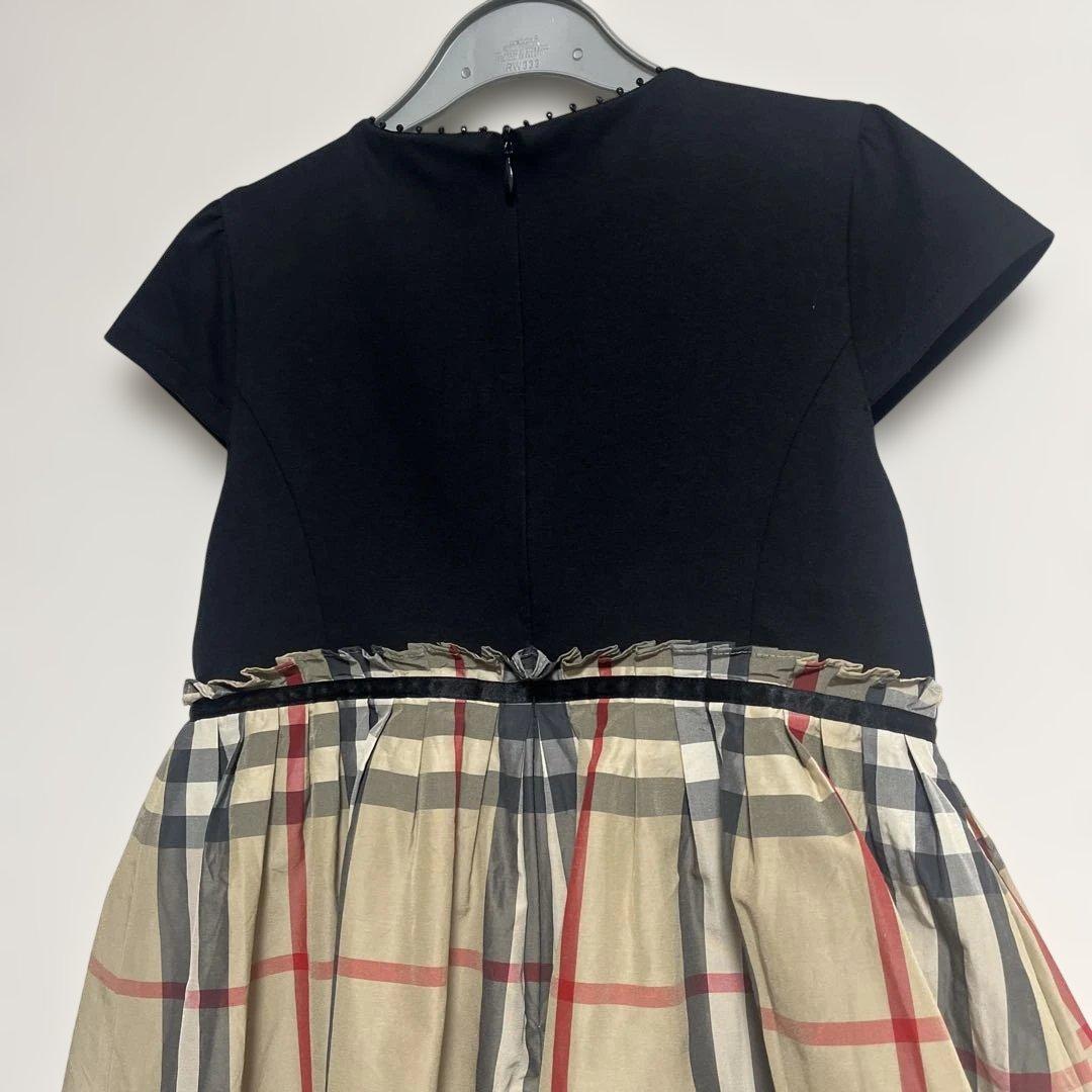バーバリー ドッキングノバチェックワンピース　チュールスカート　130cm