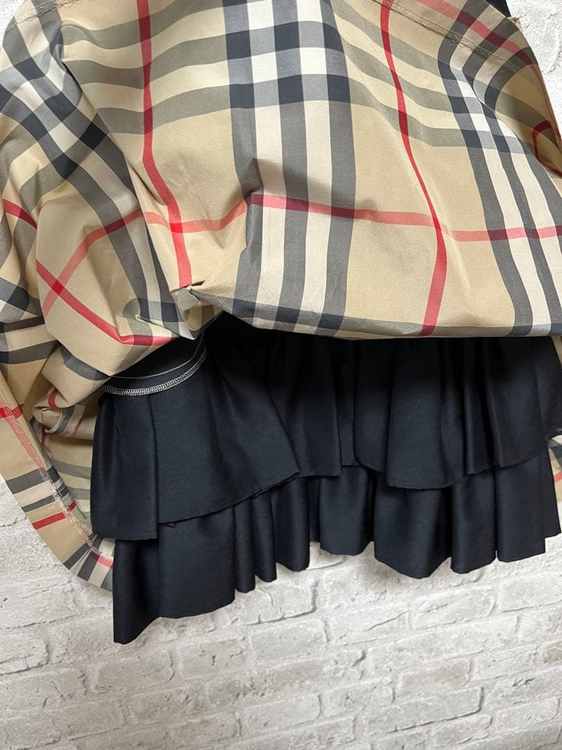 バーバリー ドッキングノバチェックワンピース　チュールスカート　130cm