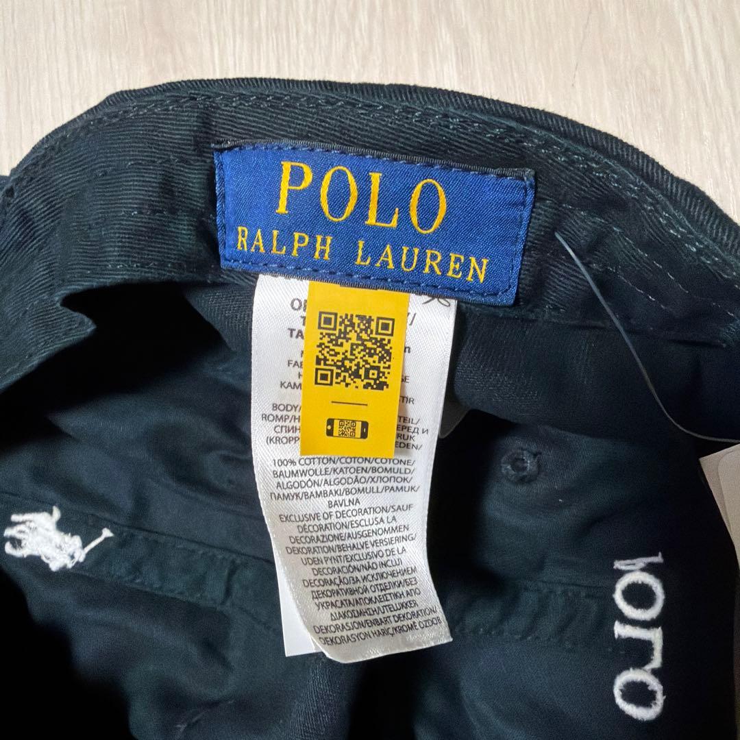 ポロ　ラルフローレン黒 ベースボールキャップ