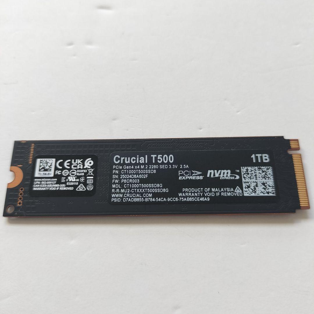 内蔵型SSD crucial T500 1TB M.2 NVMe 2280 SSD
