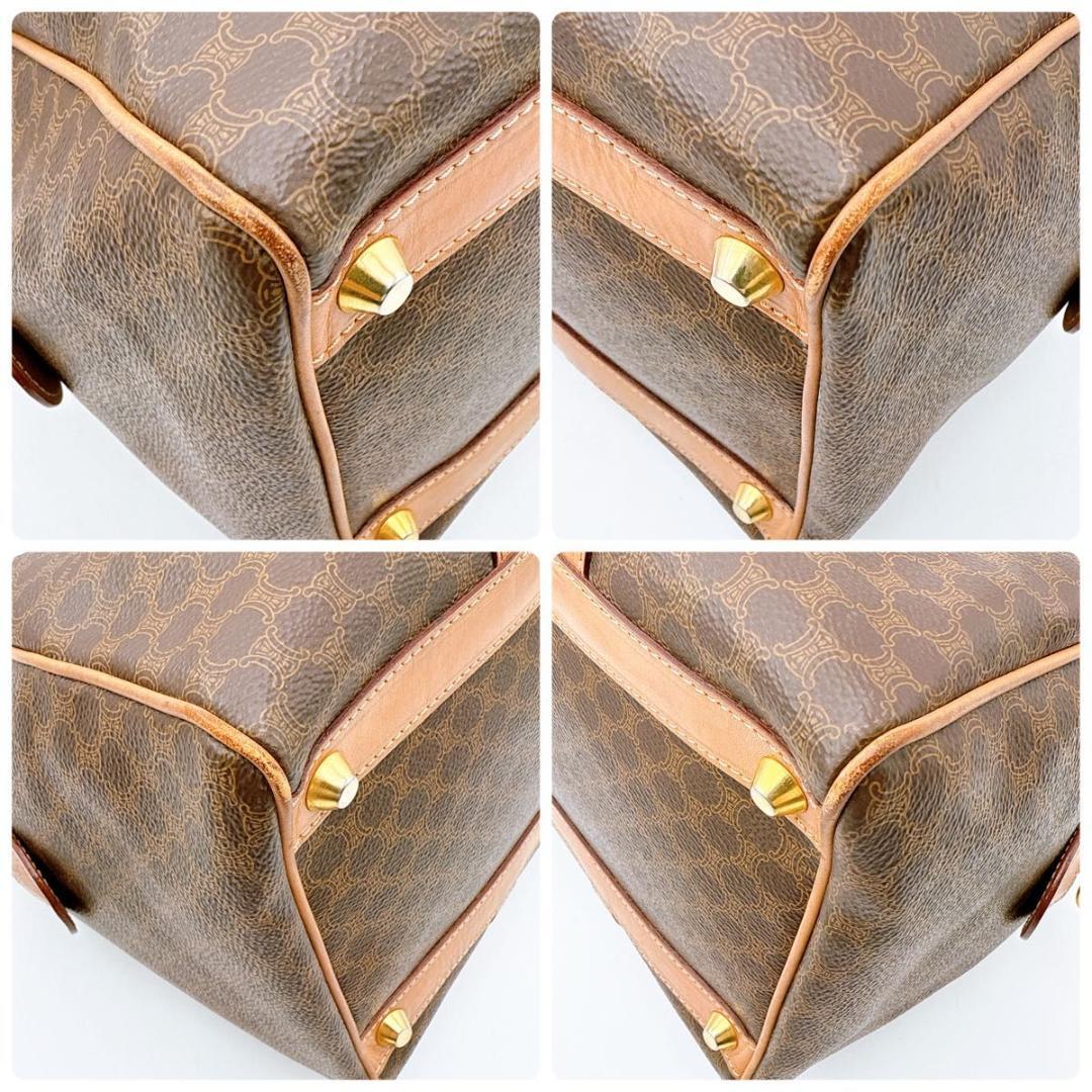 CELINE セリーヌ ボストンバッグ マカダム ヴィンテージ レザー PVC