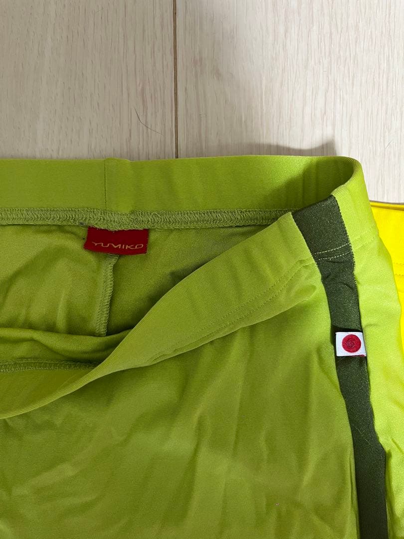 YUMIKO タイツ 3点セット 緑 黄 ベージュ