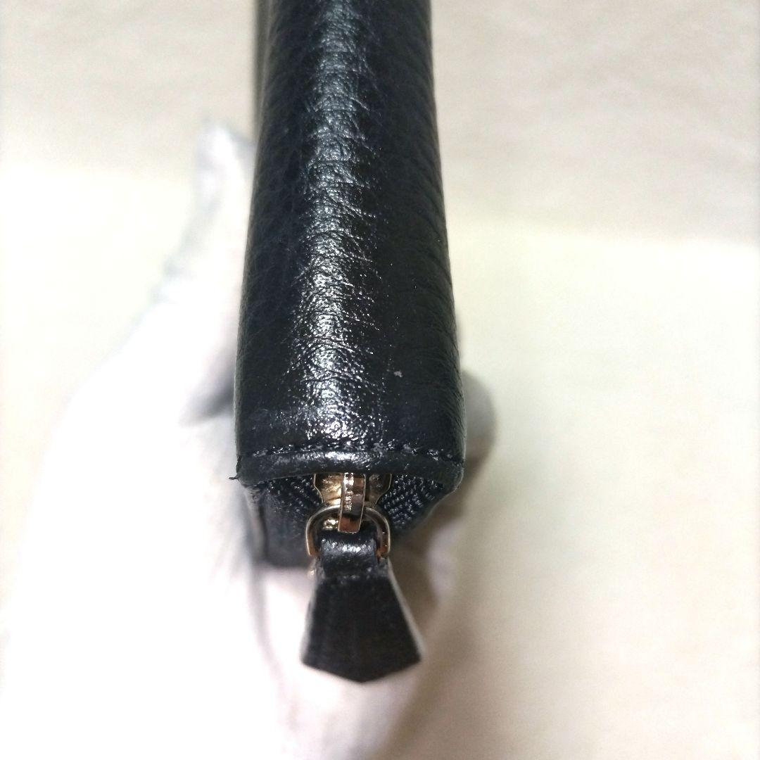 【美品】ポールスミス マルチストライプ ゴールド金具 ロゴ刻印 シボ革 長財布